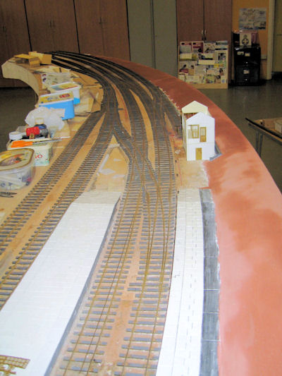 Platform construction and rough landscaping started