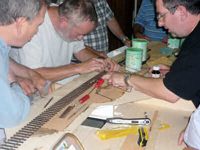 Laying track on the main running line